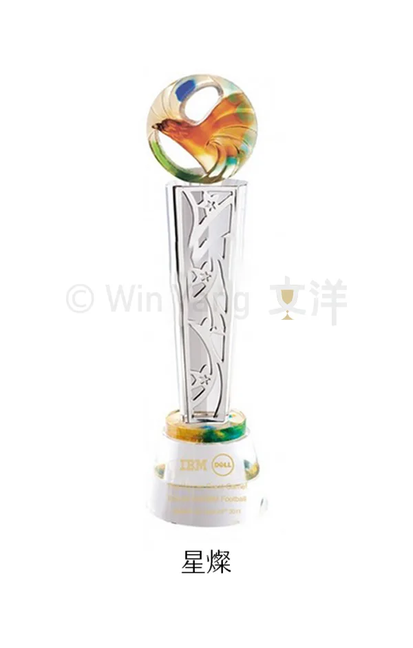 脫蠟琉璃金屬造型片水晶圓座獎盃 - 2026 文洋獎盃 脫蠟琉璃金屬造型片水晶圓座獎盃:圖片 2