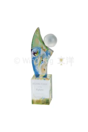 立體造型彩虹琉璃獎座